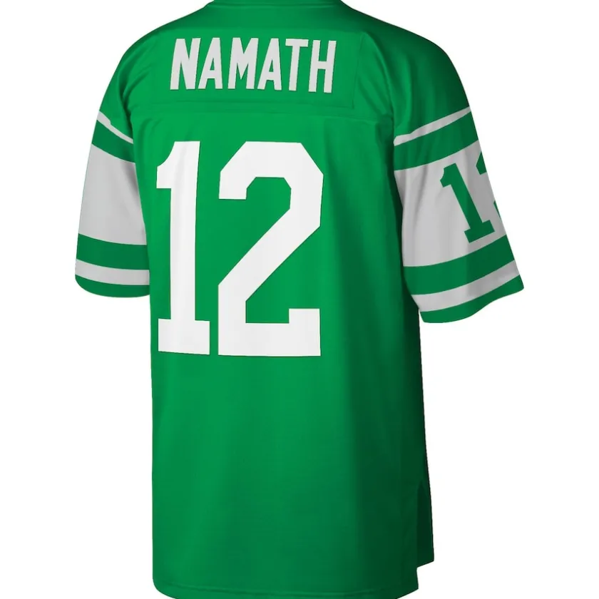 Jerseys|Men^New York Jets Men's Mitchell & Ness Joe Namath Kelly Green Legacy Replica Jersey