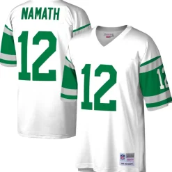 Replica|Throwback^New York Jets Men's Mitchell & Ness Joe Namath White Legacy Replica Jersey