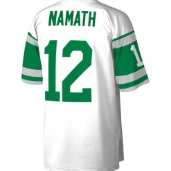 Replica|Throwback^New York Jets Men's Mitchell & Ness Joe Namath White Legacy Replica Jersey