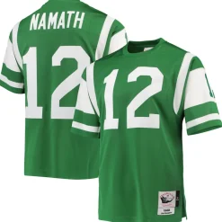 Authentic|Throwback^New York Jets Men's Mitchell & Ness Joe Namath Green 1968 Authentic Throwback Retired Player Jersey