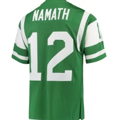 Authentic|Throwback^New York Jets Men's Mitchell & Ness Joe Namath Green 1968 Authentic Throwback Retired Player Jersey