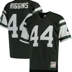 Throwback^New York Jets Men's Mitchell & Ness John Riggins Green Retired Player Legacy Replica Jersey