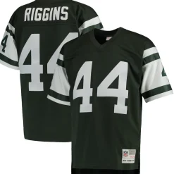 Throwback^New York Jets Men's Mitchell & Ness John Riggins Green Retired Player Legacy Replica Jersey