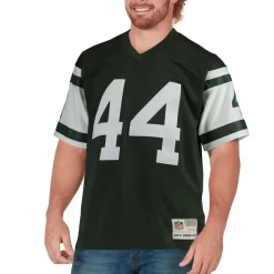 Throwback^New York Jets Men's Mitchell & Ness John Riggins Green Retired Player Legacy Replica Jersey