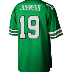 Replica|Throwback^New York Jets Men's Mitchell & Ness Keyshawn Johnson Kelly Green Legacy Replica Jersey