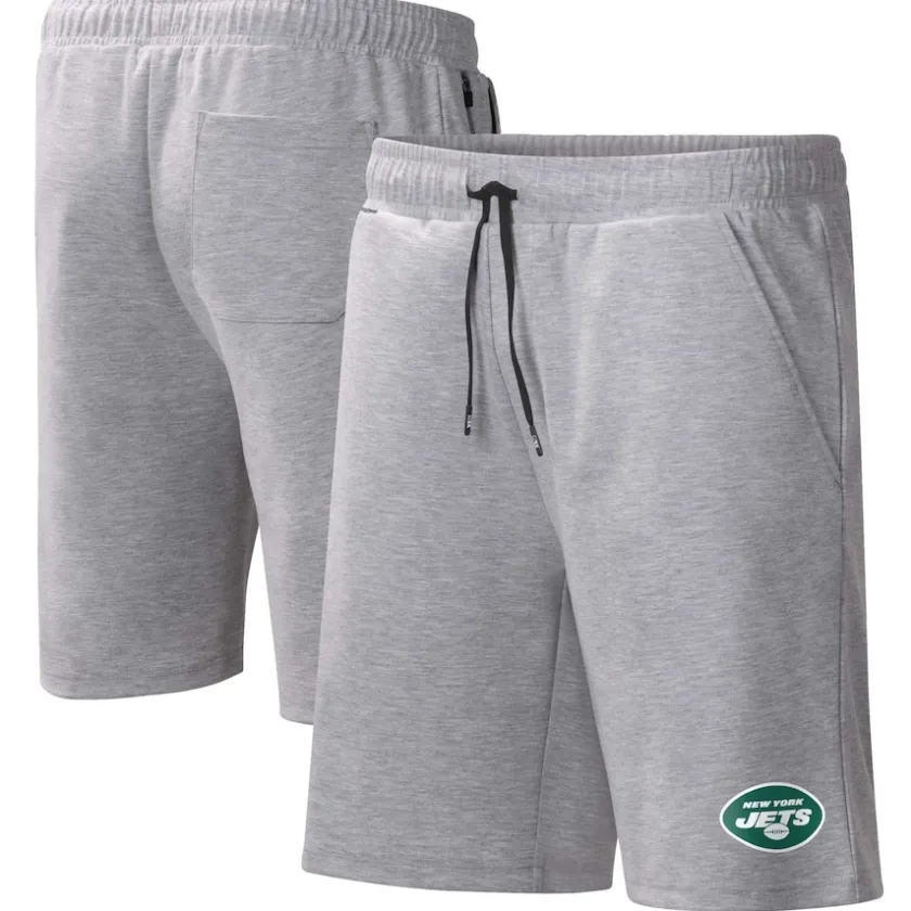Shorts & Pants^New York Jets Men's MSX By Michael Strahan Heather Gray Trainer Shorts
