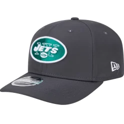 Adjustable|Snapback^New York Jets Men's New Era Graphite Main 9SEVENTY Stretch-Snap Hat