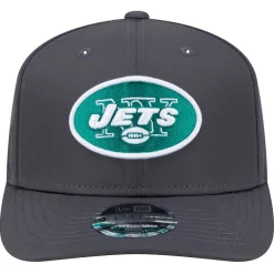 Adjustable|Snapback^New York Jets Men's New Era Graphite Main 9SEVENTY Stretch-Snap Hat