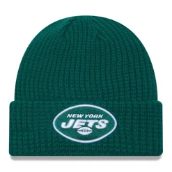 Knit^New York Jets Men's New Era Green Prime Cuffed Knit Hat