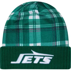 Knit^New York Jets Men's New Era Green Sideline Statement Cuffed Knit Hat