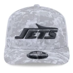 Hats|Men^New York Jets Men's New Era White 2024 Salute To Service Digital Camo 9SEVENTY Stretch-Snap Hat