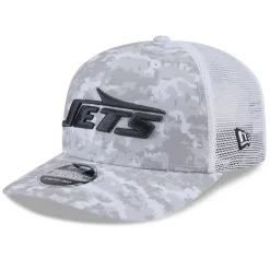 Hats|Men^New York Jets Men's New Era White 2024 Salute To Service Digital Camo 9SEVENTY Stretch-Snap Hat