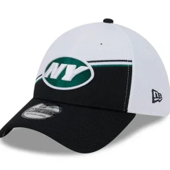 Flex^New York Jets Men's New Era White/Black 2023 Sideline 39THIRTY Flex Hat