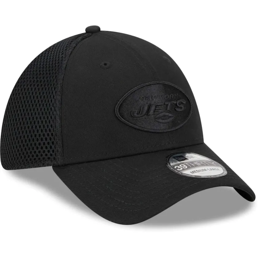 Hats|Men^New York Jets Men's New Era Black Main Neo 39THIRTY Flex Hat