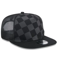 Snapback^New York Jets Men's New Era Black Check Mate 9FIFTY Trucker Snapback Hat