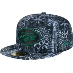 Fitted^New York Jets Men's New Era Black Shibori 59FIFTY Fitted Hat