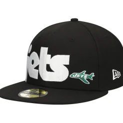 Fitted^New York Jets Men's New Era Black Checkered Undervisor 59FIFTY Fitted Hat