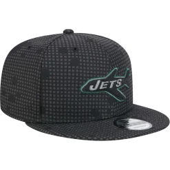 Hats|Men^New York Jets Men's New Era Black Midnight Ink Pop Outline 9FIFTY Snapback Hat