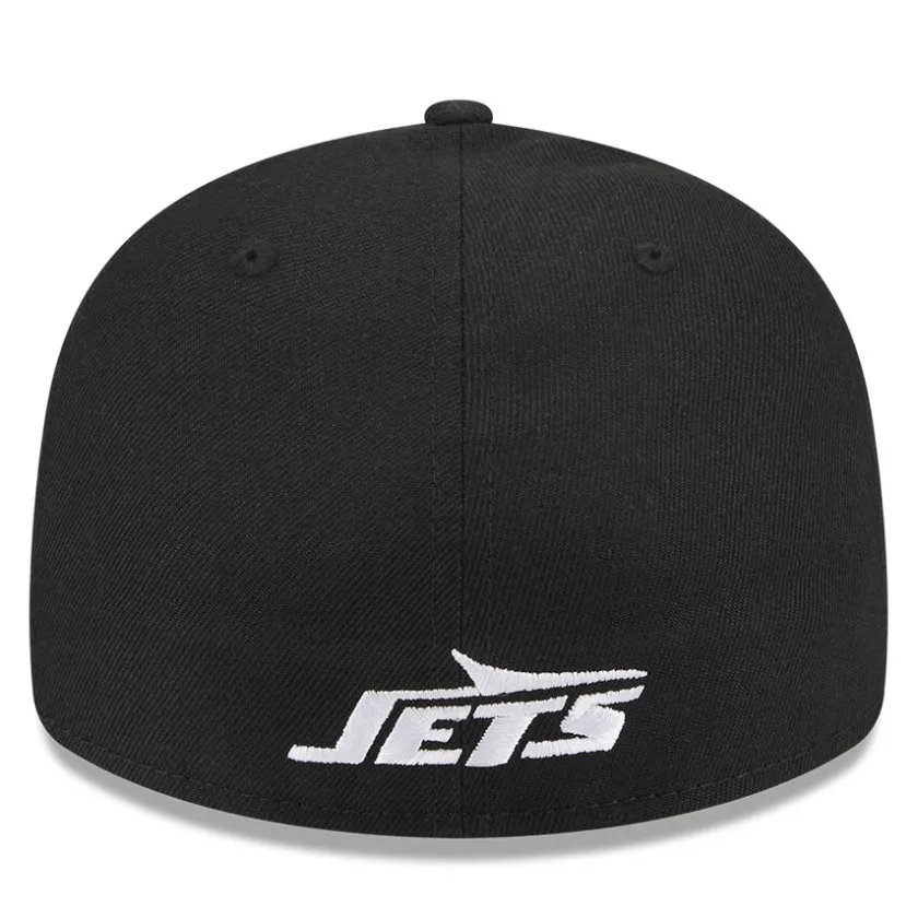 Fitted^New York Jets Men's New Era Black Omaha Low Profile 59FIFTY Fitted Hat
