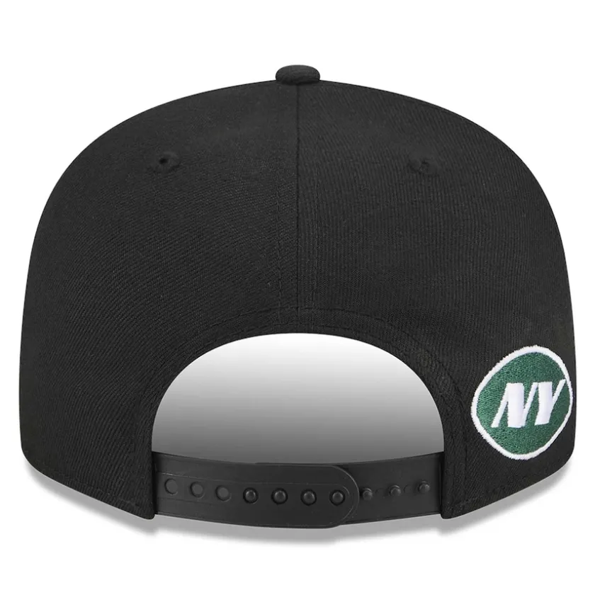 Hats|Men^New York Jets Men's New Era Black Gothic Script 9FIFTY Snapback Hat