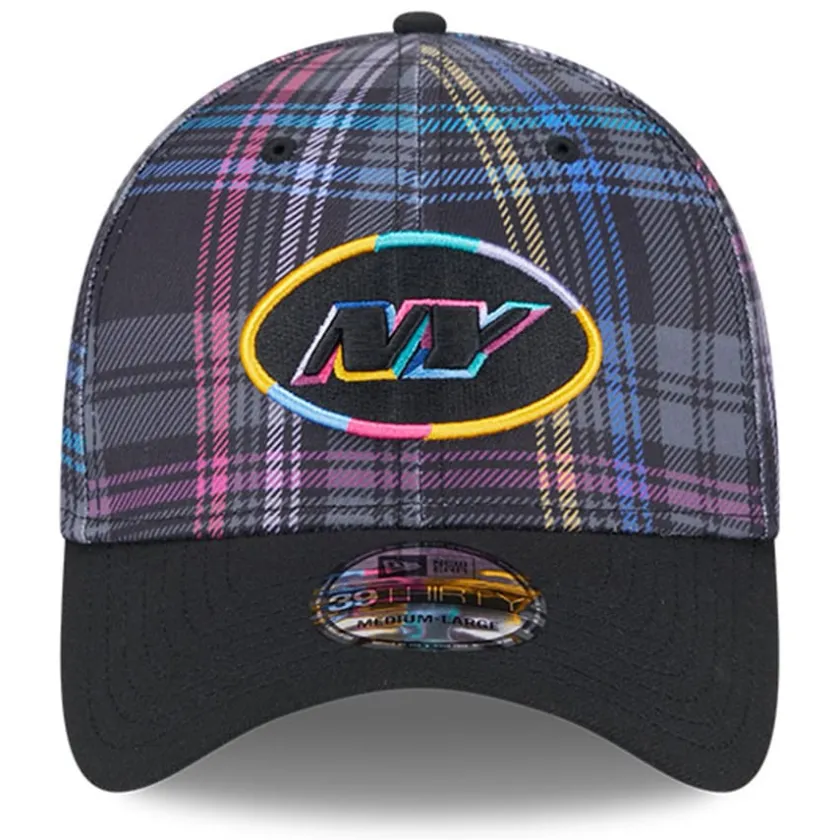 Hats|Men^New York Jets Men's New Era Black 2024 NFL Crucial Catch Plaid 39THIRTY Flex Hat