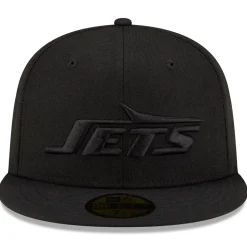 Hats|Men^New York Jets Men's New Era Black Black On Black 59FIFTY Fitted Hat