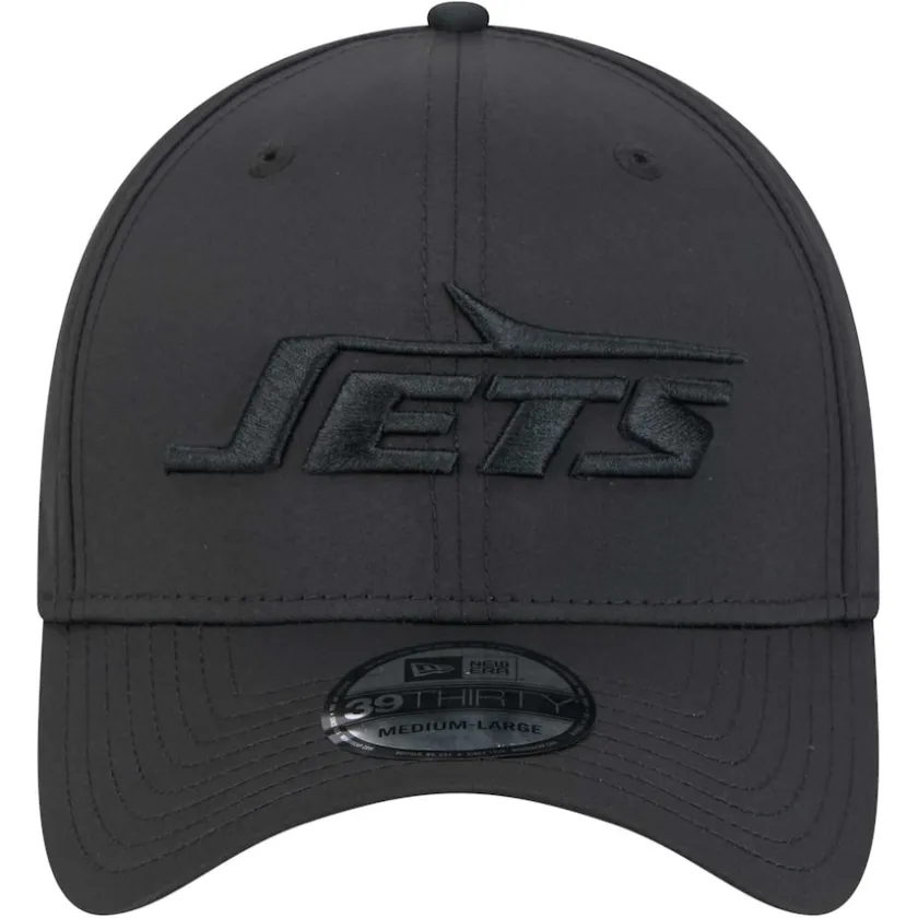 Hats|Men^New York Jets Men's New Era Black Hydro 39THIRTY Flex Hat