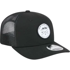 Hats|Men^New York Jets Men's New Era Black Mojo Dojo Trucker 9SEVENTY Stretch-Snap Hat