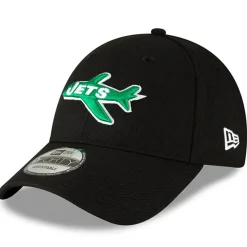 Adjustable^New York Jets Men's New Era Black The League Throwback 9FORTY Adjustable Hat