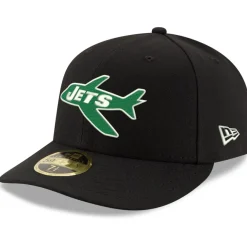 Fitted^New York Jets Men's New Era Black Omaha Throwback Low Profile 59FIFTY Fitted Hat