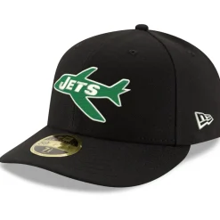 Fitted^New York Jets Men's New Era Black Omaha Throwback Low Profile 59FIFTY Fitted Hat