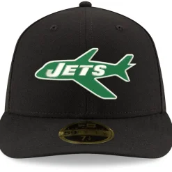 Fitted^New York Jets Men's New Era Black Omaha Throwback Low Profile 59FIFTY Fitted Hat