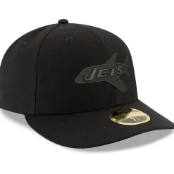 Fitted^New York Jets Men's New Era Black Alternate Logo Black On Black Low Profile 59FIFTY II Fitted Hat