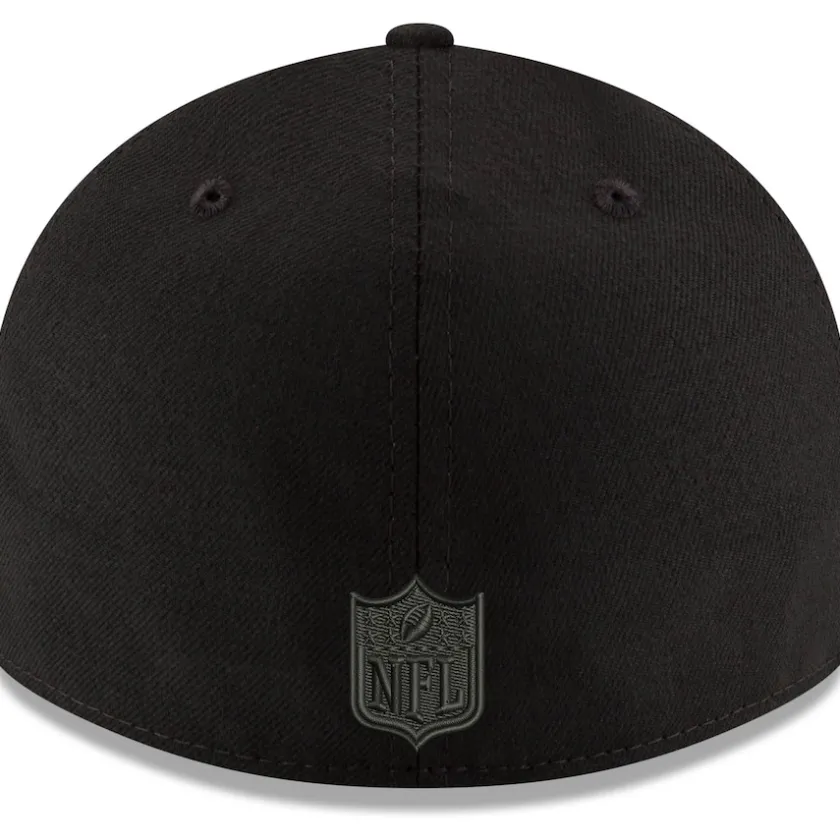 Fitted^New York Jets Men's New Era Black Alternate Logo Black On Black Low Profile 59FIFTY II Fitted Hat