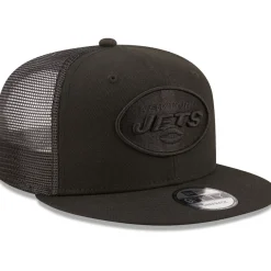 Snapback^New York Jets Men's New Era Black Classic 9FIFTY Trucker Snapback Hat