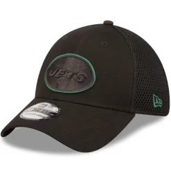 Hats|Men^New York Jets Men's New Era Black Team Neo 39THIRTY Flex Hat
