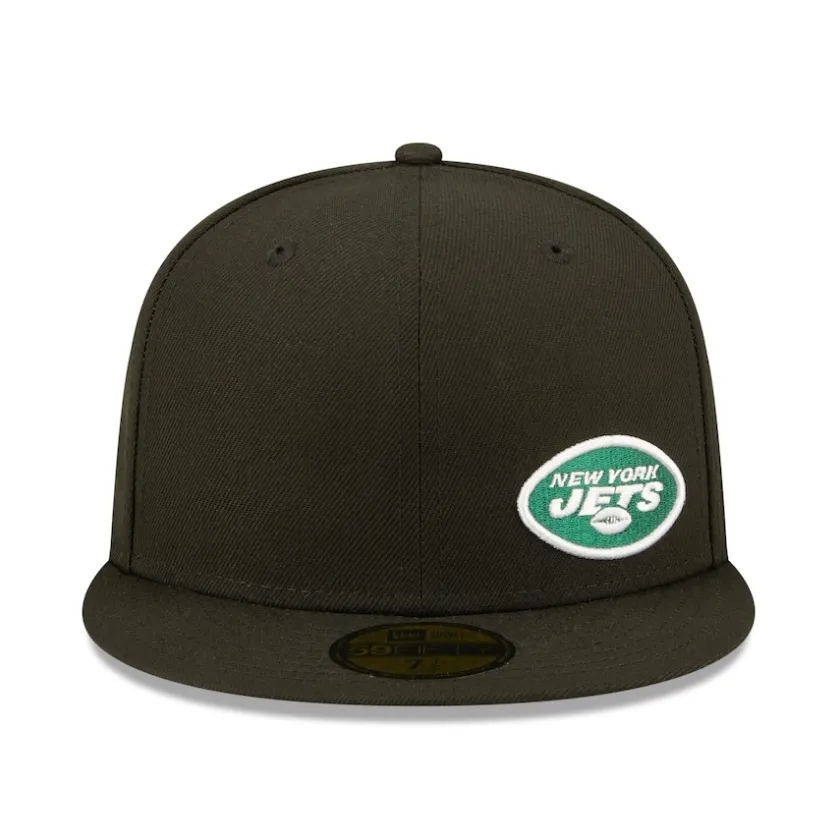 Fitted^New York Jets Men's New Era Black Flawless 59FIFTY Fitted Hat