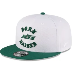 Snapback^New York Jets Men's New Era Born X Raised White/Green 9FIFTY Snapback Hat