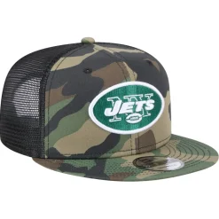 Snapback^New York Jets Men's New Era Camo Main Trucker 9FIFTY Snapback Hat