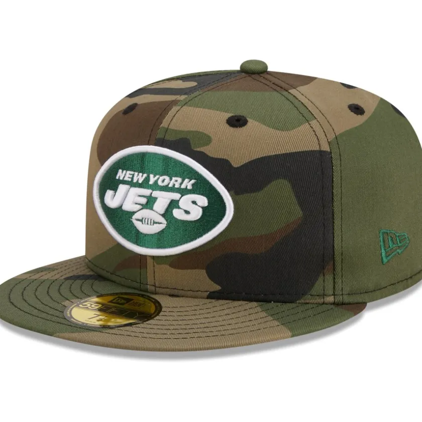 Fitted^New York Jets Men's New Era Camo Woodland 59FIFTY Fitted Hat