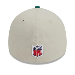 Flex^New York Jets Men's New Era Cream/Kelly Green 2023 Sideline Historic 39THIRTY Flex Hat