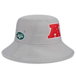 Bucket^New York Jets Men's New Era Gray 2024 Pro Bowl Bucket Hat