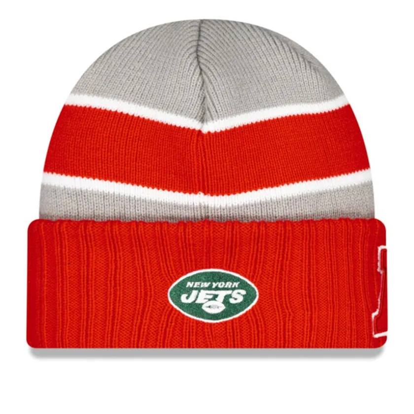 Knit^New York Jets Men's New Era Gray 2024 NFL Pro Bowl Cuffed Knit Hat