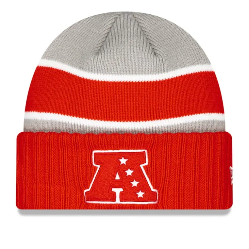 Knit^New York Jets Men's New Era Gray 2024 NFL Pro Bowl Cuffed Knit Hat