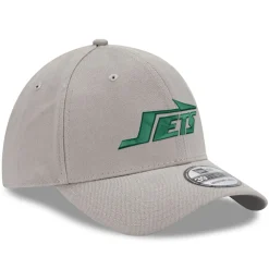 Flex^New York Jets Men's New Era Gray Wordmark Flight 39THIRTY Flex Hat
