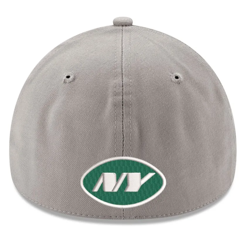 Flex^New York Jets Men's New Era Gray Wordmark Flight 39THIRTY Flex Hat