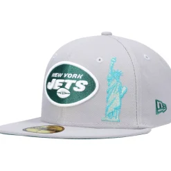 Fitted^New York Jets Men's New Era Gray City Describe 59FIFTY Fitted Hat