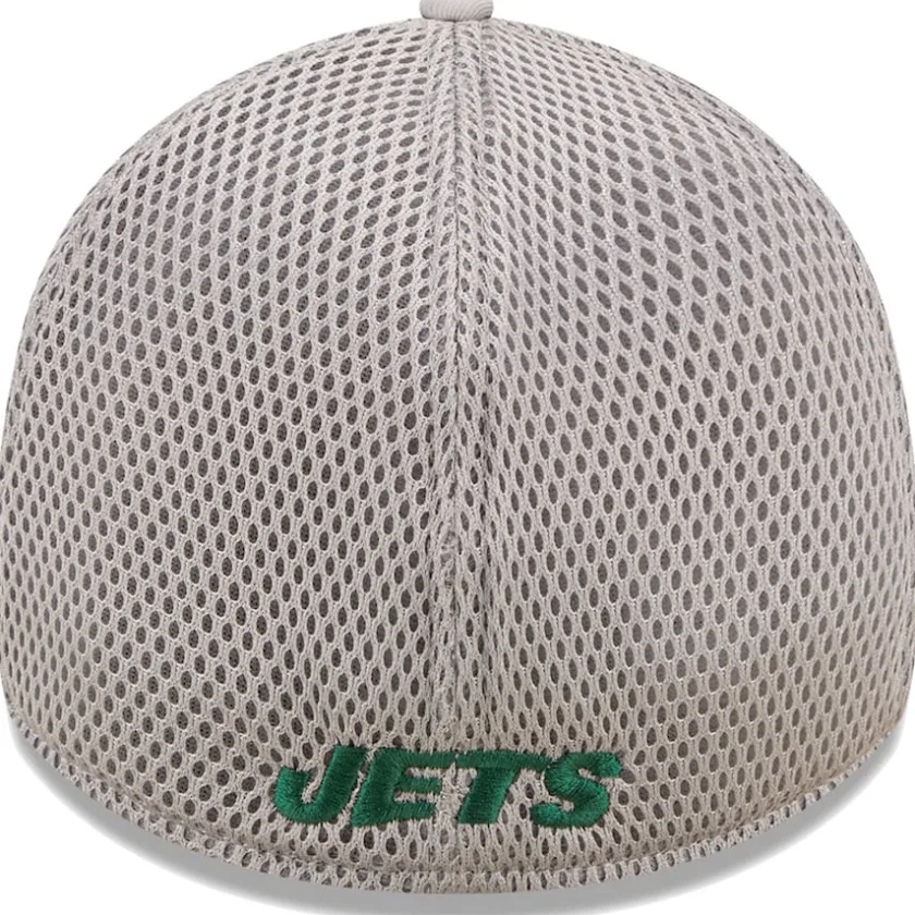 Flex^New York Jets Men's New Era Gray Team Neo 39THIRTY Flex Hat