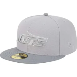 Fitted^New York Jets Men's New Era Gray/Graphite Iron Cloud 59FIFTY Fitted Hat