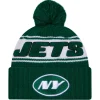 Hats|Men^New York Jets Men's New Era Green 2024 Sideline Cuffed Knit Hat With Pom